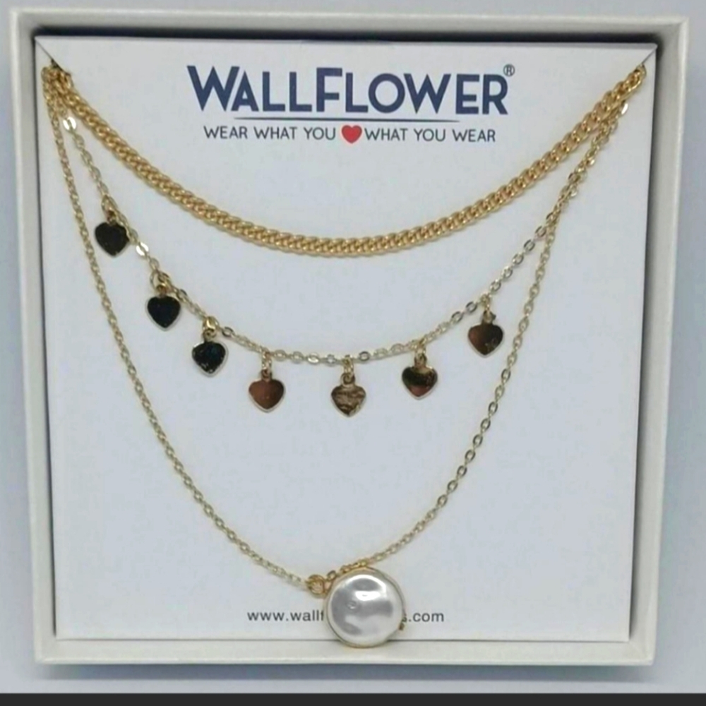 Wallflower Gold Heart Charm Necklace